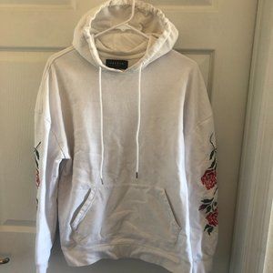 PacSun Hoodie 'White/Roses'